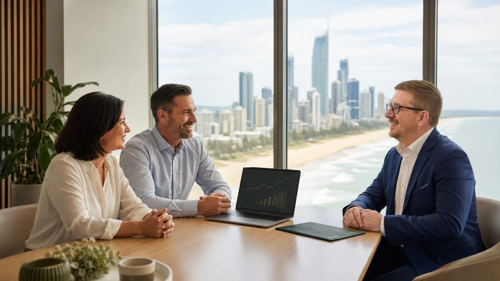Dave Lang discussing superannuation and retirement planning with Gold Coast clients